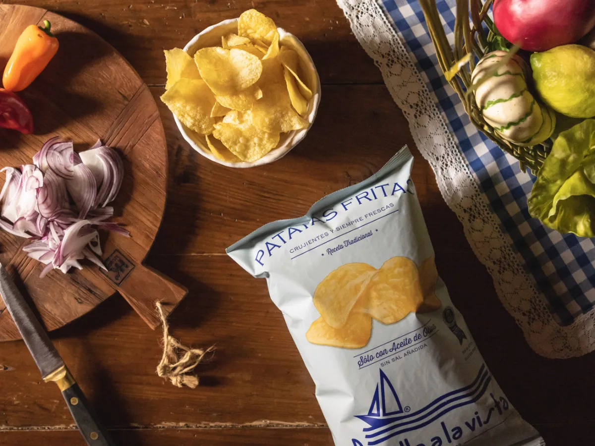 Bolsa de patatas Bonilla a la Vista en un cuenco